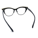 SA106 Womens High Point Squared Half Rim Look Cat Eye Glasses