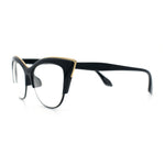 SA106 Womens High Point Squared Half Rim Look Cat Eye Glasses