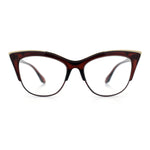 SA106 Womens High Point Squared Half Rim Look Cat Eye Glasses