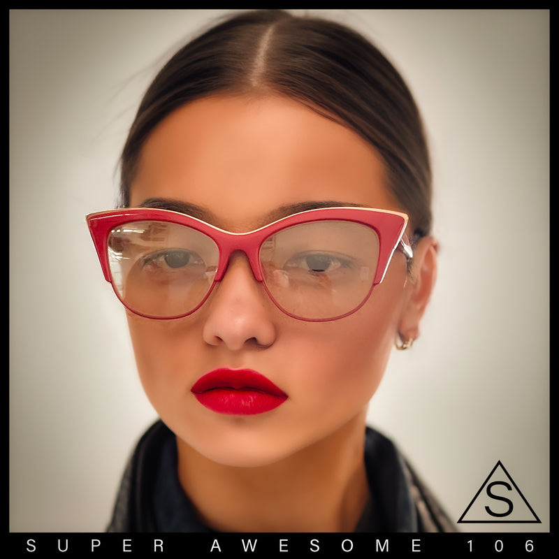 SA106 Womens High Point Squared Half Rim Look Cat Eye Glasses