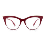 SA106 Womens High Point Squared Half Rim Look Cat Eye Glasses