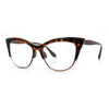 SA106 Womens High Point Squared Half Rim Look Cat Eye Glasses