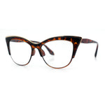SA106 Womens High Point Squared Half Rim Look Cat Eye Glasses