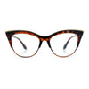 SA106 Womens High Point Squared Half Rim Look Cat Eye Glasses