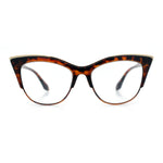 SA106 Womens High Point Squared Half Rim Look Cat Eye Glasses