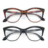 SA106 Womens High Point Squared Half Rim Look Cat Eye Glasses