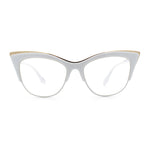 SA106 Womens High Point Squared Half Rim Look Cat Eye Glasses