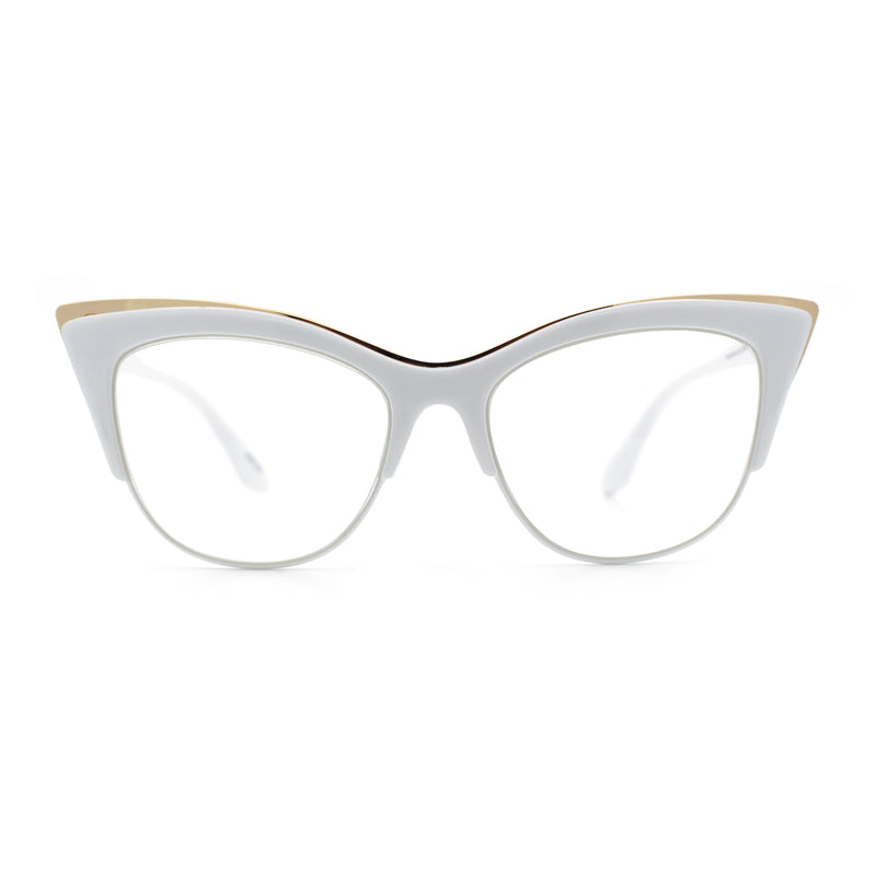 SA106 Womens High Point Squared Half Rim Look Cat Eye Glasses