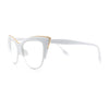 SA106 Womens High Point Squared Half Rim Look Cat Eye Glasses
