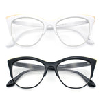 SA106 Womens High Point Squared Half Rim Look Cat Eye Glasses