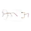 SA106 Gold Luxury Designer Rectangular Rimless Oversize Butterfly Clear Lens Eye Glasses