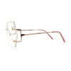 SA106 Gold Luxury Designer Rectangular Rimless Oversize Butterfly Clear Lens Eye Glasses