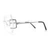 SA106 Gold Luxury Designer Rectangular Rimless Oversize Butterfly Clear Lens Eye Glasses