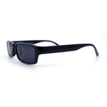 SA106 Mens Hippie Pimp Color Lens Narrow Rectangular Black Frame Sunglasses