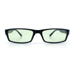 SA106 Mens Hippie Pimp Color Lens Narrow Rectangular Black Frame Sunglasses