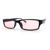 SA106 Mens Hippie Pimp Color Lens Narrow Rectangular Black Frame Sunglasses