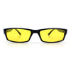 SA106 Mens Hippie Pimp Color Lens Narrow Rectangular Black Frame Sunglasses