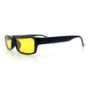 SA106 Mens Hippie Pimp Color Lens Narrow Rectangular Black Frame Sunglasses