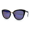 SA106 Womens Color Mirror Reflective Lens Oversize Cat Eye Sunglasses