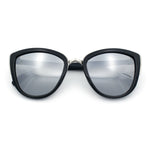 SA106 Womens Color Mirror Reflective Lens Oversize Cat Eye Sunglasses