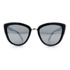 SA106 Womens Color Mirror Reflective Lens Oversize Cat Eye Sunglasses