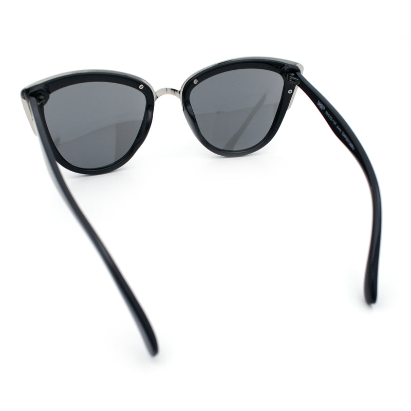 SA106 Womens Color Mirror Reflective Lens Oversize Cat Eye Sunglasses