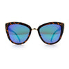 SA106 Womens Color Mirror Reflective Lens Oversize Cat Eye Sunglasses