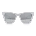 Womens Mod Style Large Square Cat Eye Hipster Plastic Sunglasses