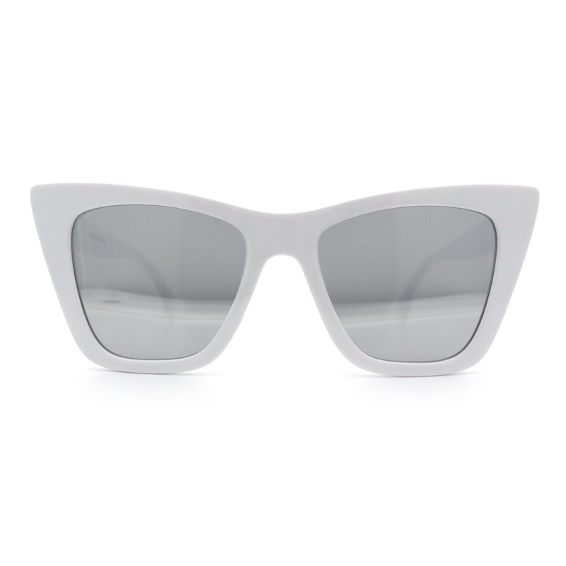 Womens Mod Style Large Square Cat Eye Hipster Plastic Sunglasses