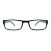 SA106 Black Narrow Rectangular Spring Hinge Plastic Clear Lens Eye Glasses