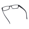 SA106 Black Narrow Rectangular Spring Hinge Plastic Clear Lens Eye Glasses