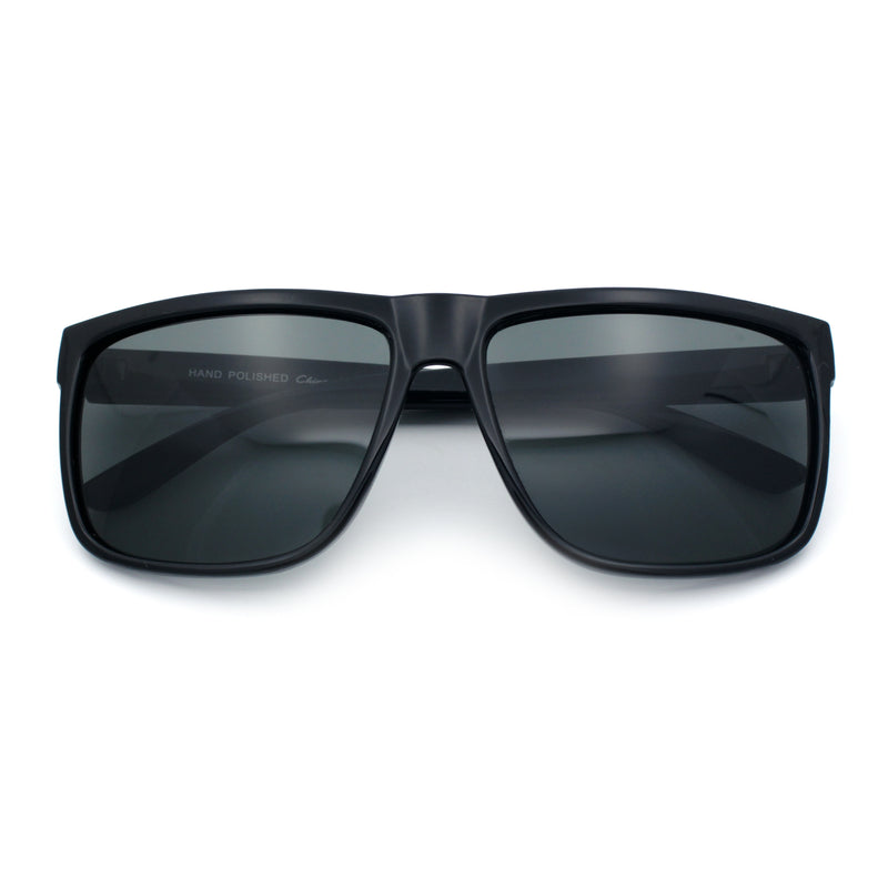 SA106 Temper Glass Shatterpoof Lens Oversize Thin Plastic Horned Sunglasses