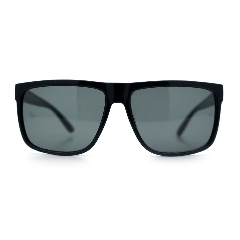 SA106 Temper Glass Shatterpoof Lens Oversize Thin Plastic Horned Sunglasses
