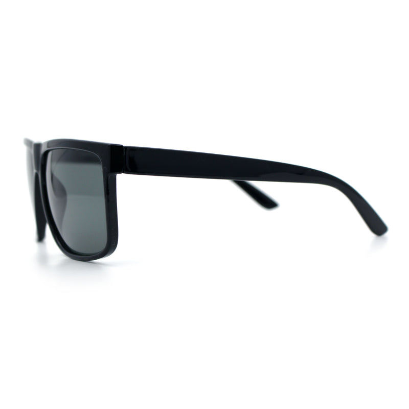 SA106 Temper Glass Shatterpoof Lens Oversize Thin Plastic Horned Sunglasses