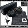 SA106 Temper Glass Shatterpoof Lens Oversize Thin Plastic Horned Sunglasses