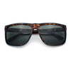SA106 Temper Glass Shatterpoof Lens Oversize Thin Plastic Horned Sunglasses
