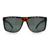 SA106 Temper Glass Shatterpoof Lens Oversize Thin Plastic Horned Sunglasses