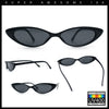 Womens Classy Think Plastic Narrow Rectangle Cat Eye Mod Fashion Sunglasses