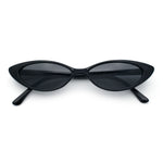 Womens Classy Think Plastic Narrow Rectangle Cat Eye Mod Fashion Sunglasses