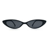Womens Classy Think Plastic Narrow Rectangle Cat Eye Mod Fashion Sunglasses