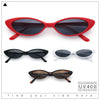 Womens Classy Think Plastic Narrow Rectangle Cat Eye Mod Fashion Sunglasses