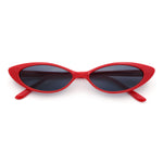 Womens Classy Think Plastic Narrow Rectangle Cat Eye Mod Fashion Sunglasses