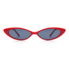 Womens Classy Think Plastic Narrow Rectangle Cat Eye Mod Fashion Sunglasses