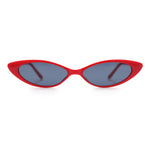 Womens Classy Think Plastic Narrow Rectangle Cat Eye Mod Fashion Sunglasses