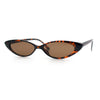 Womens Classy Think Plastic Narrow Rectangle Cat Eye Mod Fashion Sunglasses