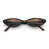 Womens Classy Think Plastic Narrow Rectangle Cat Eye Mod Fashion Sunglasses