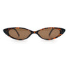 Womens Classy Think Plastic Narrow Rectangle Cat Eye Mod Fashion Sunglasses