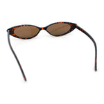 Womens Classy Think Plastic Narrow Rectangle Cat Eye Mod Fashion Sunglasses