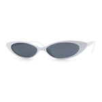 Womens Classy Think Plastic Narrow Rectangle Cat Eye Mod Fashion Sunglasses