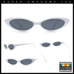 Womens Classy Think Plastic Narrow Rectangle Cat Eye Mod Fashion Sunglasses
